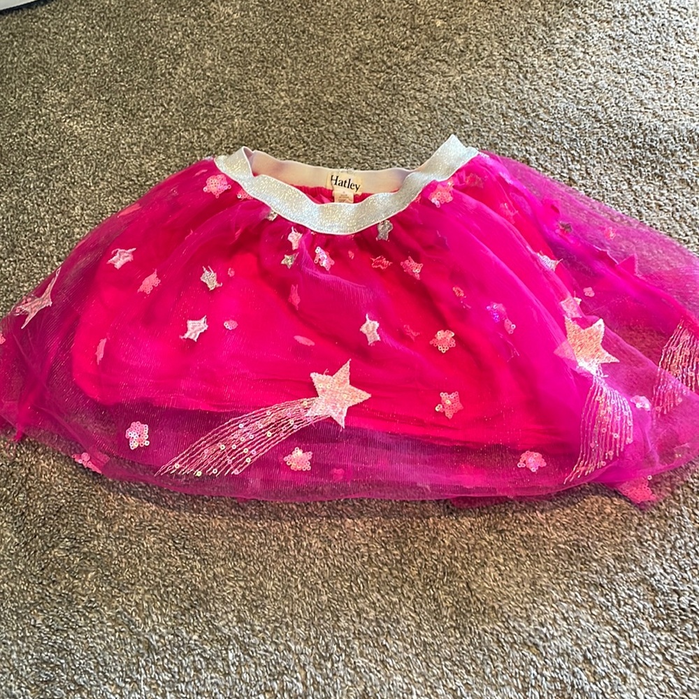 Hatley shooting stars tulle skirt. Pink and silver. Size 4T